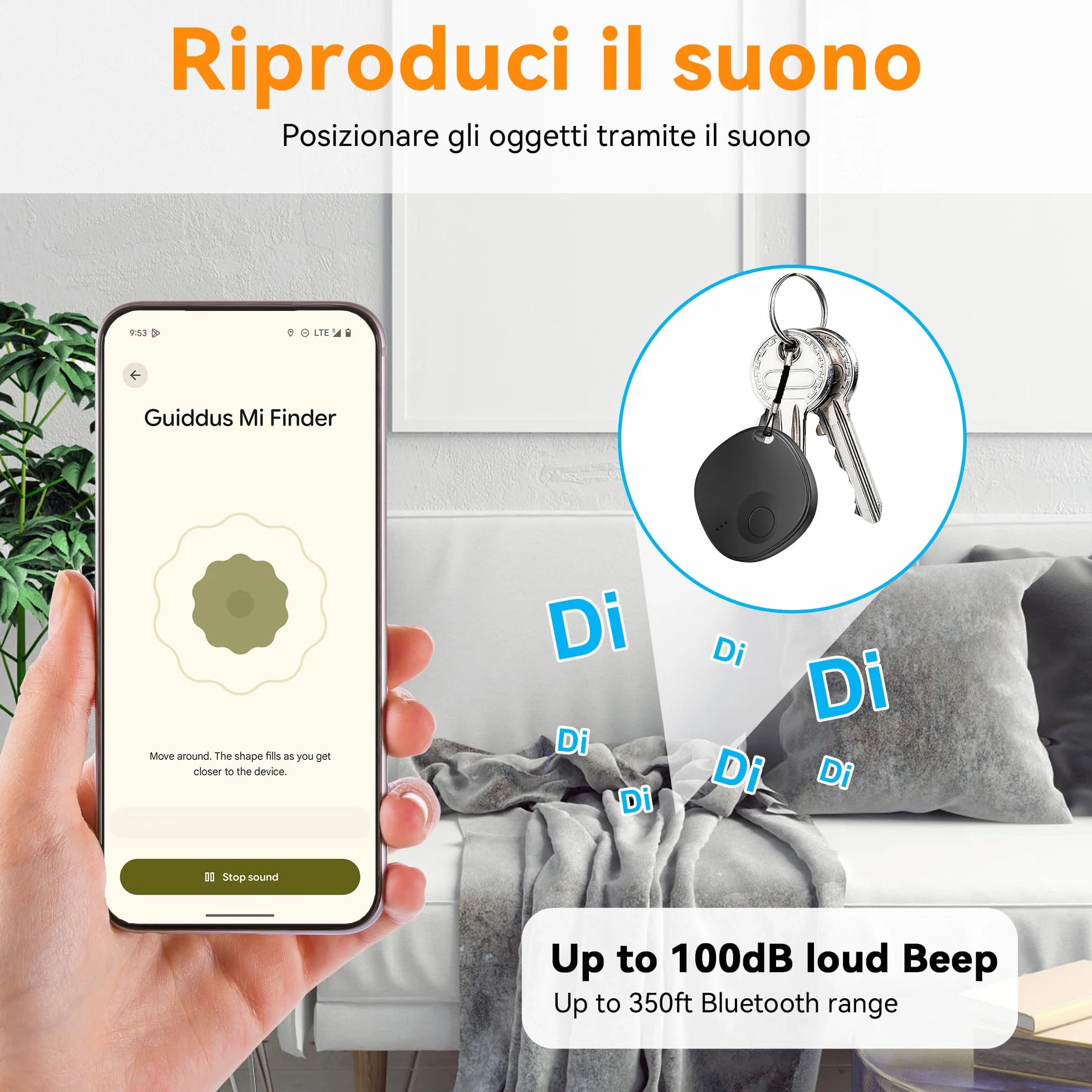Smart Tag Bluetooth Localizzatore 4 Pezzi Air Tracker Android Compatibile Google Find Hub per Chiavi Bagagli Valigie Portafogli