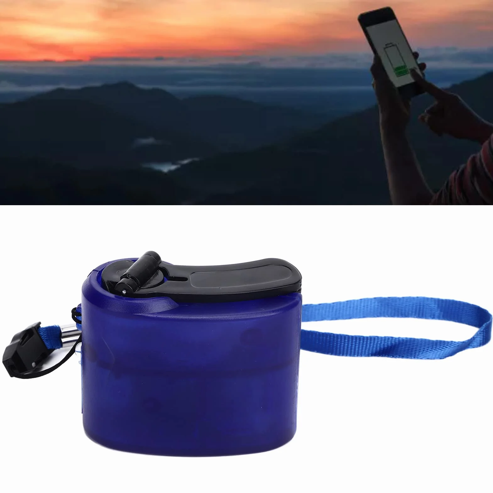 Telefono USB a Manovella Alimentazione Manuale per Escursionismo Campeggio