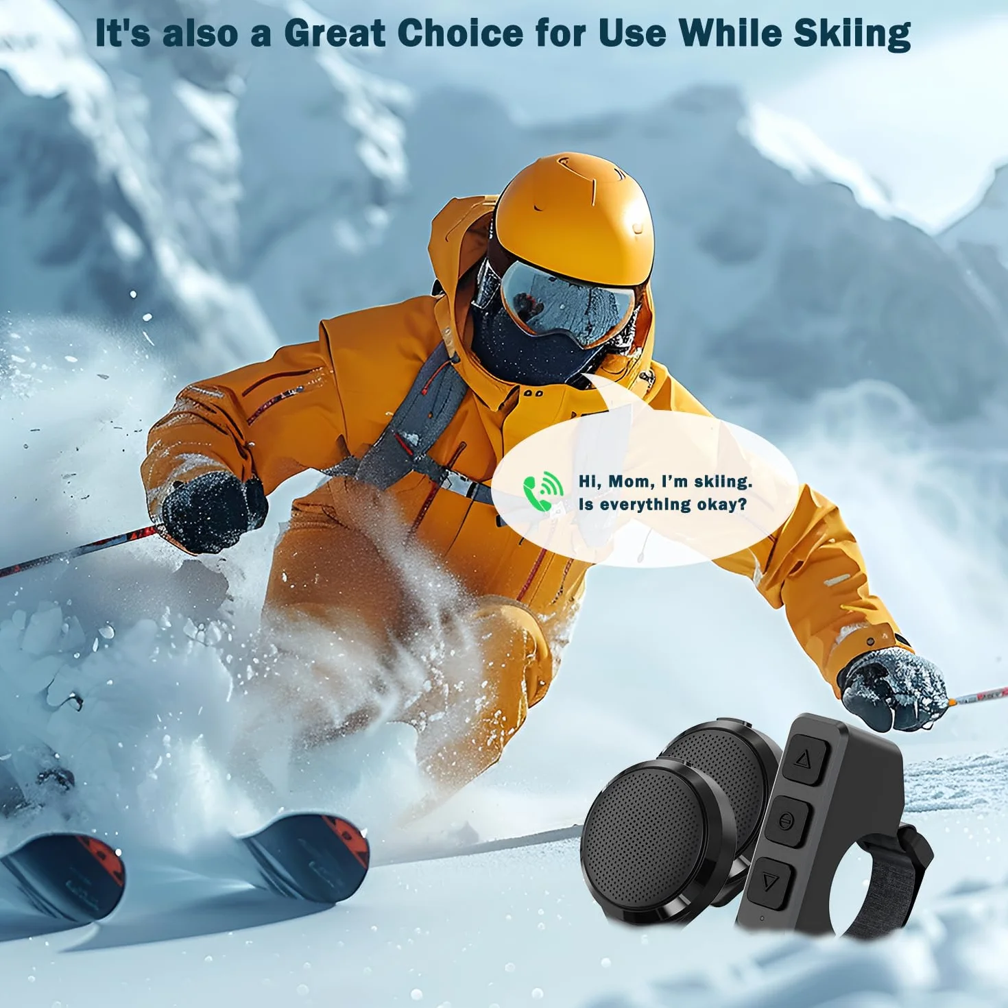 Interfono Moto Bluetooth Casco Telecomando Wireless Senza Rumore Vento Lunga Durata Batteria Motociclismo Sci Ciclismo