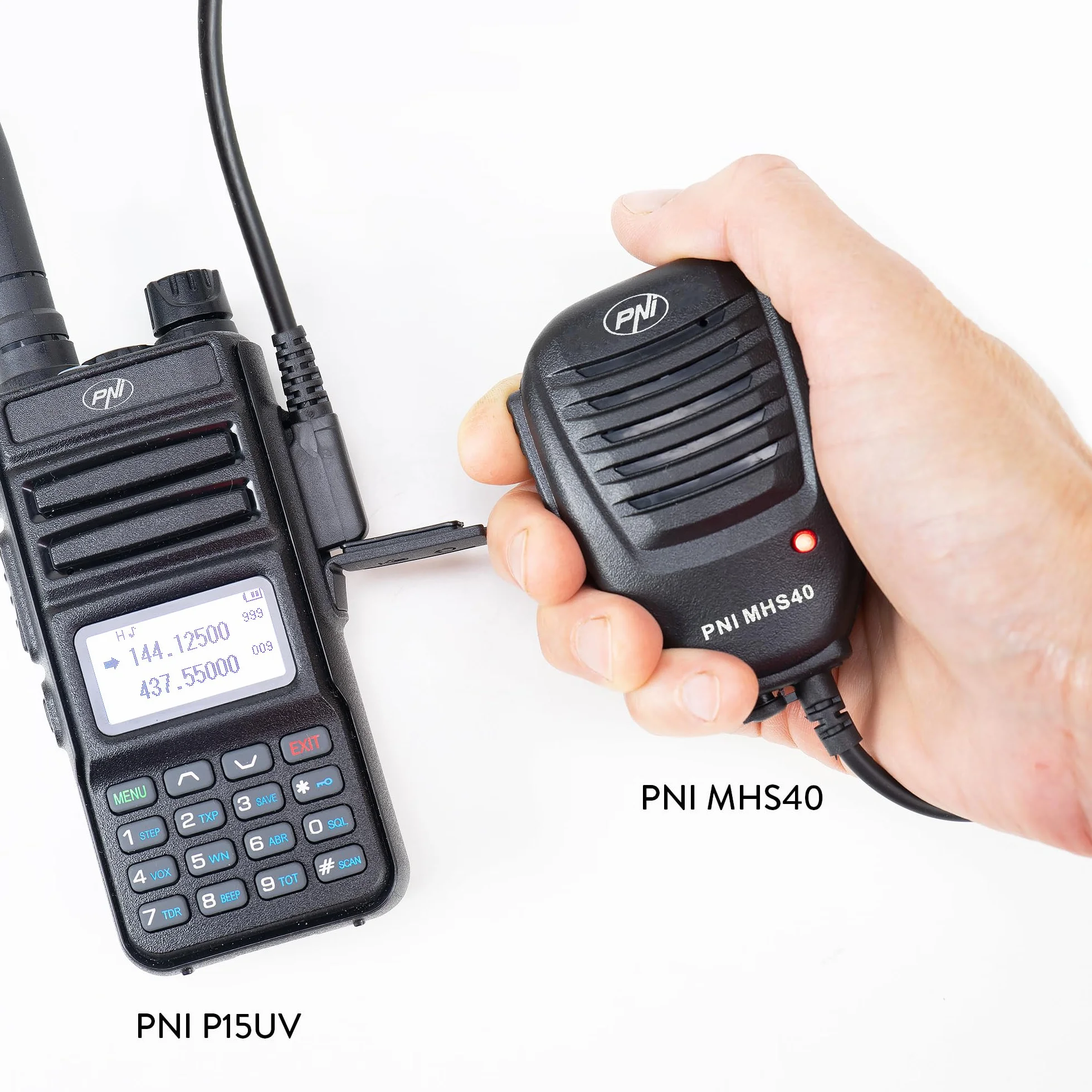 Microfono con altoparlante PNI MHS40 2 poli PMR VHF/UHF