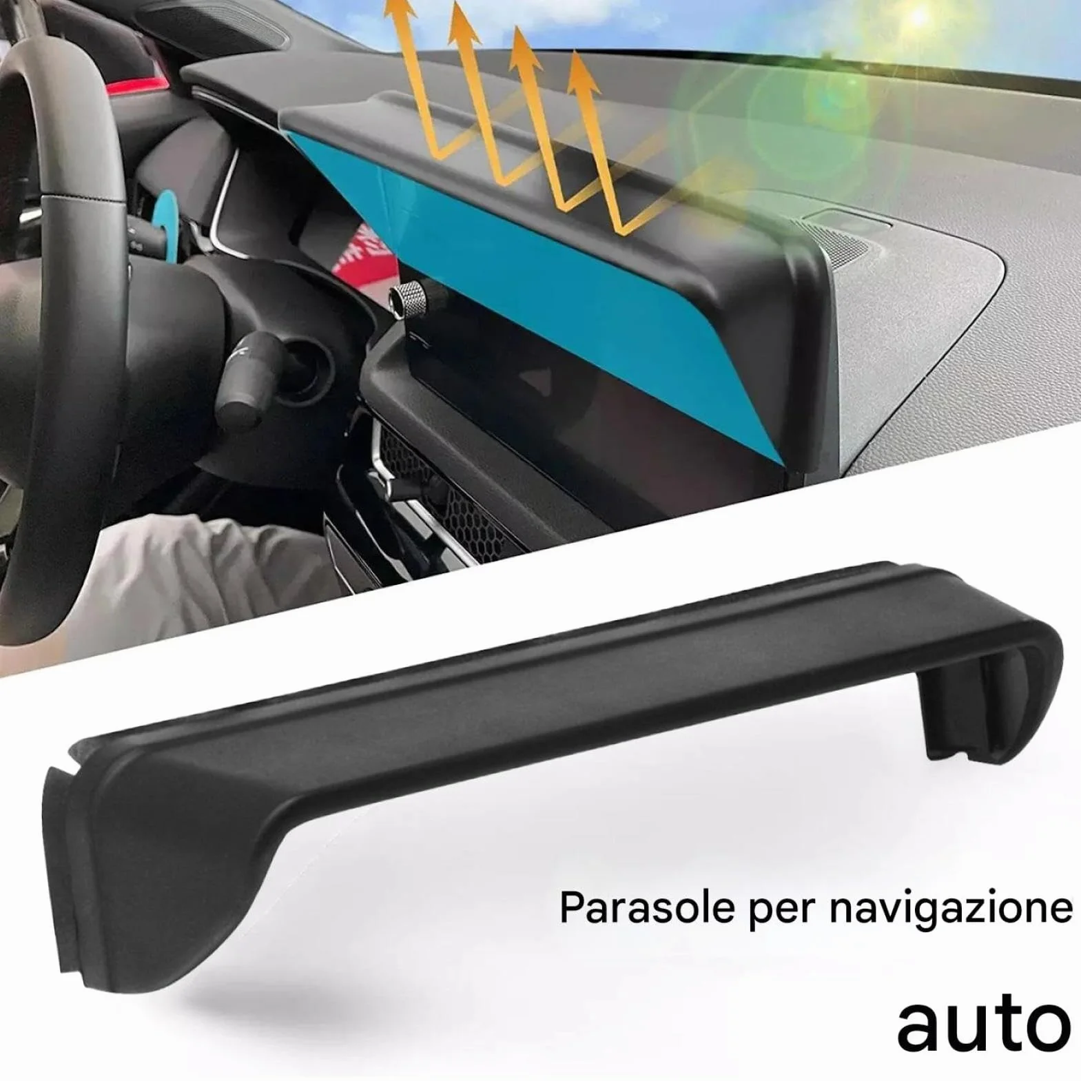 Visiera parasole navigazione auto Schermo antiabbagliamento GPS antiriflesso per veicolo