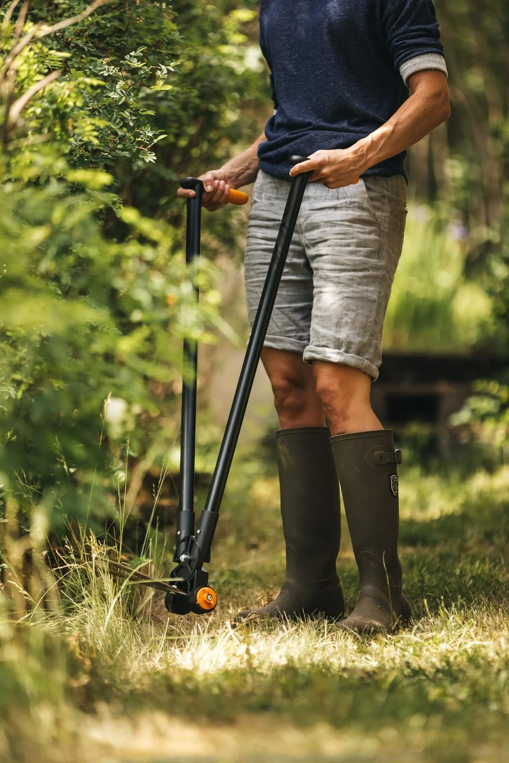 Fiskars Cesoie per erba e siepi PowerLever GS53 2,5 m Nero Arancione