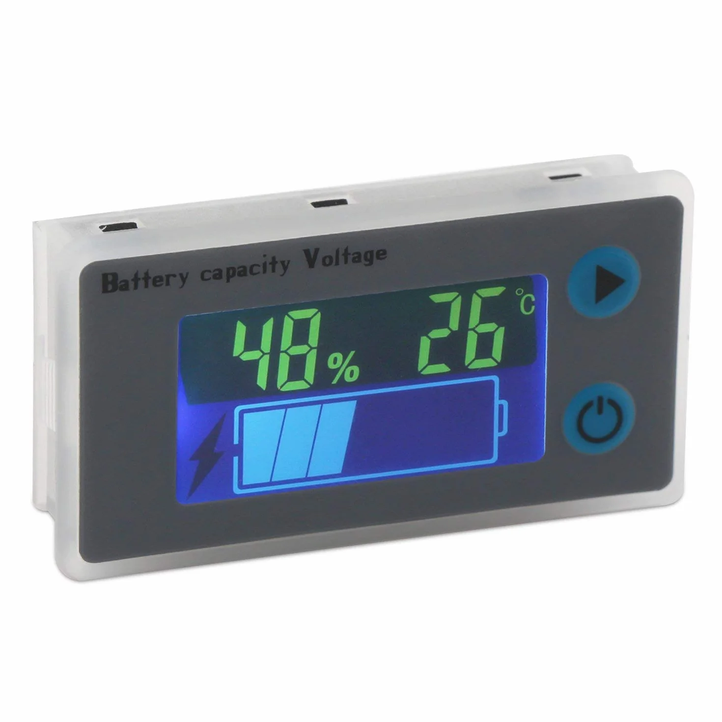 DollaTek Misuratore di capacità della batteria 10-100V LCD Indicatore percentuale