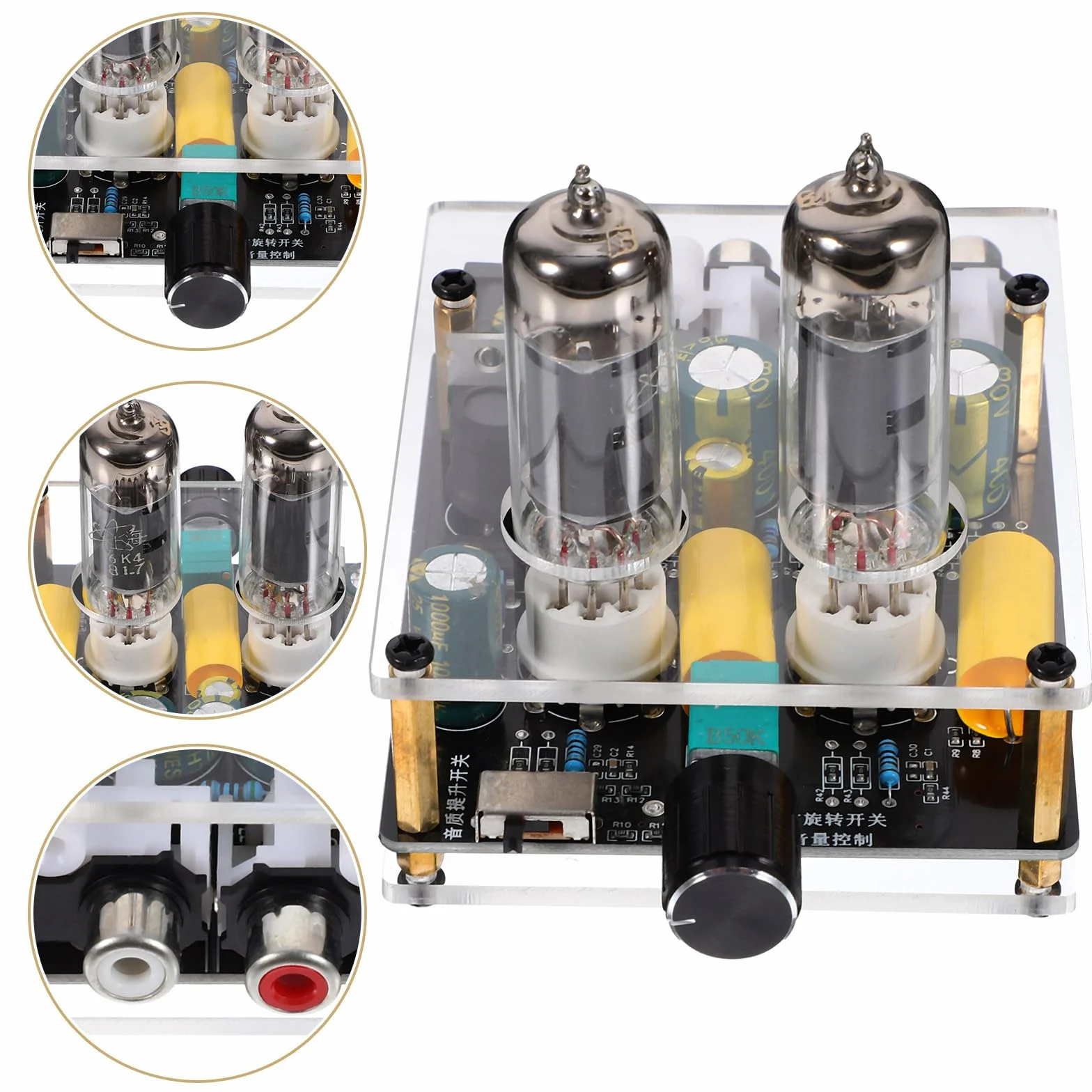Preamplificatore Valvolare Phono Scheda Pcb Portatile Custodia Abs