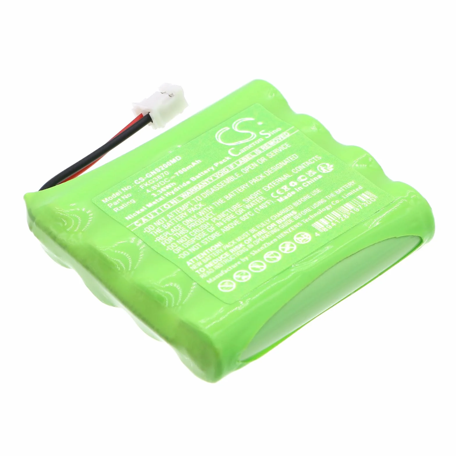 TECHTEK Batteria 700mAh compatibile z Globus A3R, Duo Tens, Elite SII, Genesy S2