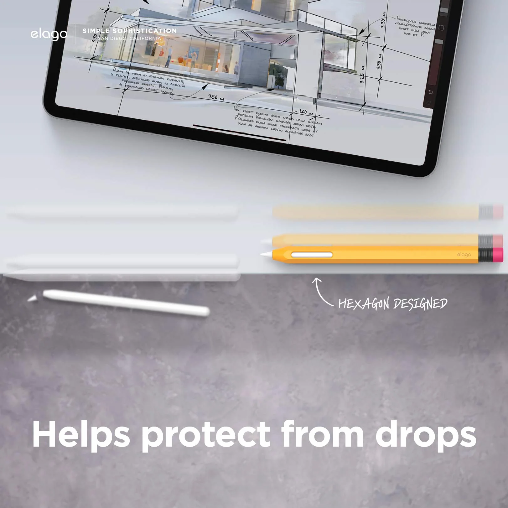 elago Custodia Classica in Silicone Compatibile con Apple Pencil Pro e 2ª generazione - Ricarica Magnetica e Doppia Pressione