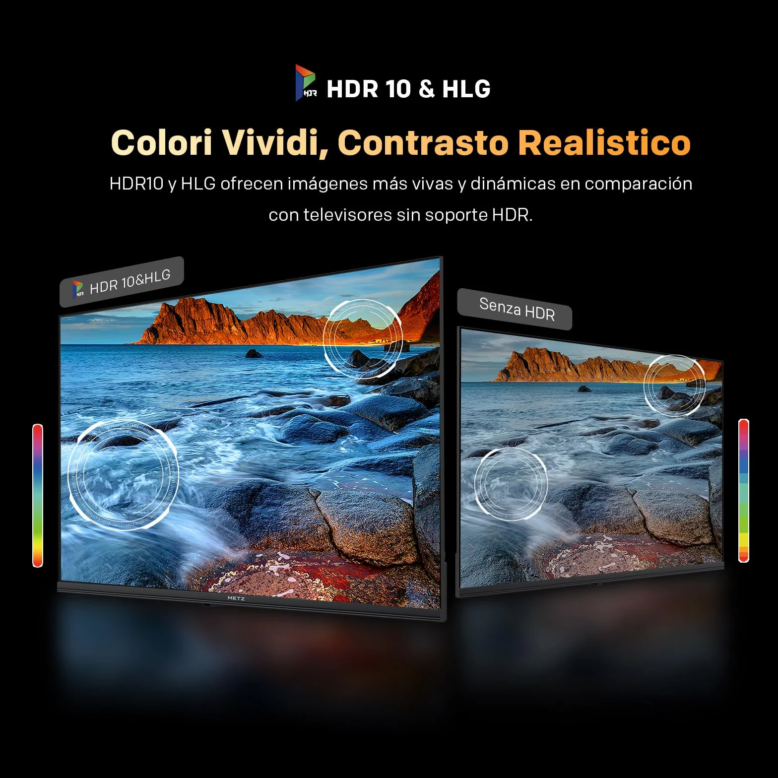 Metz QLED 40" Smart TV FHD MQF7000Z, HDR10, Dolby Audio, Google TV, DVB-T/T2/C/S/S2