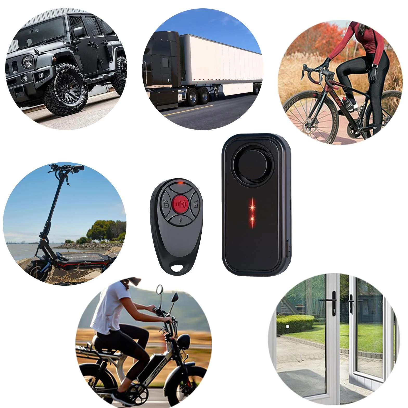 Mengshen Allarme Antifurto a Vibrazione 113dB Impermeabile per Bici Elettrica Moto Auto
