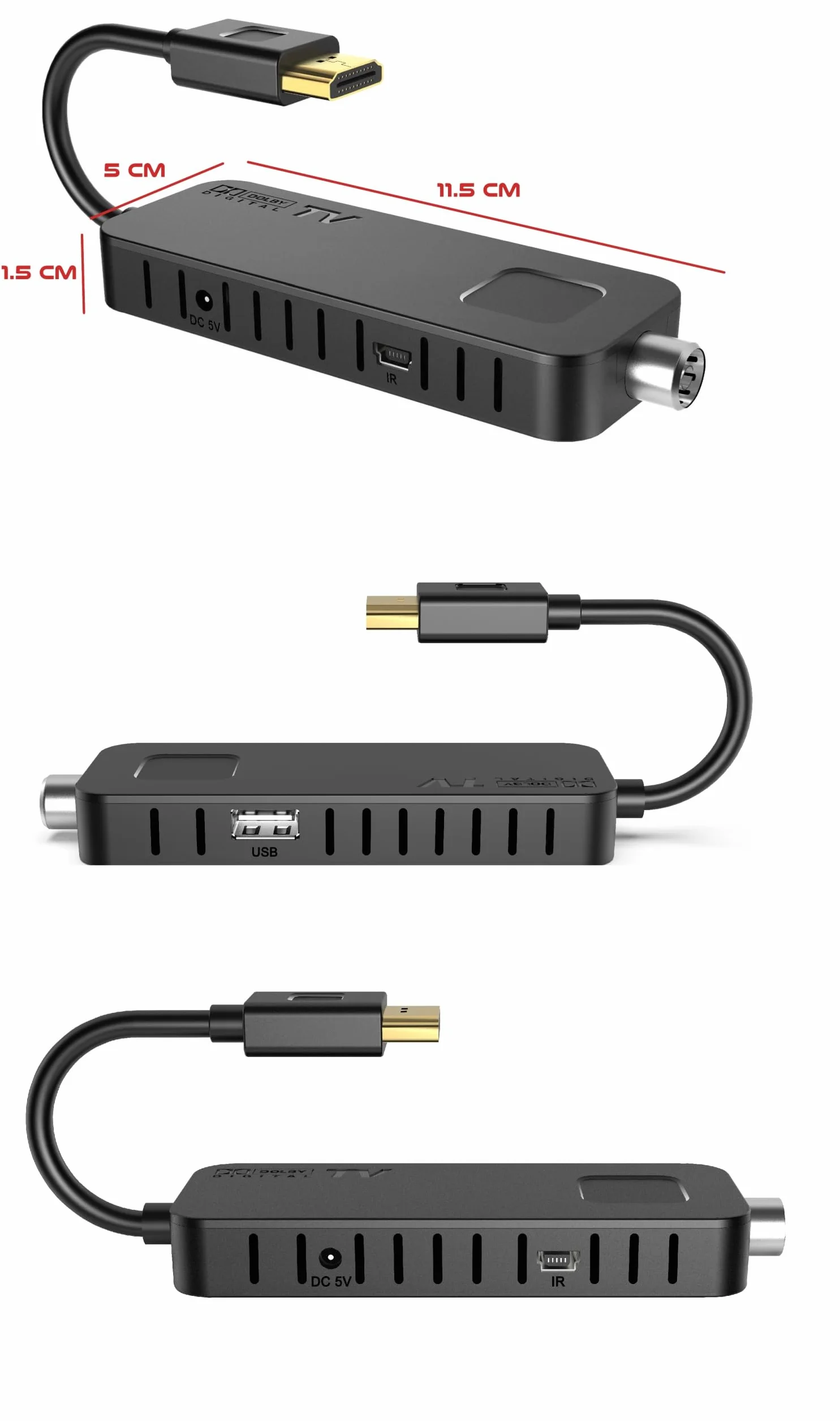 DVB-T2 Decoder PVR HEVC Deko TV MINI Stick WiFi 2in1