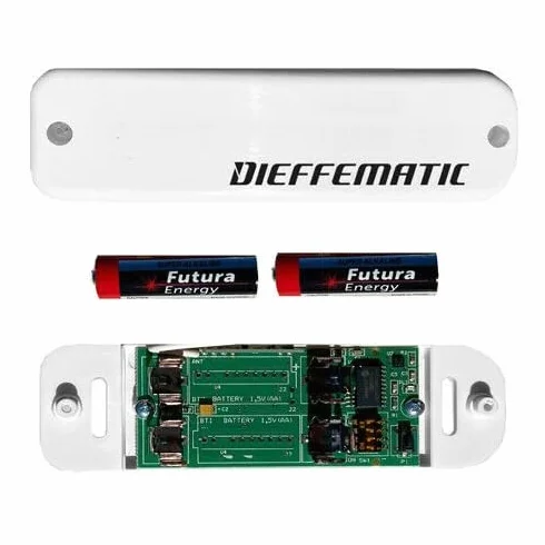 Dieffematic Sensore a Vibrazione Radio 433 MHz per Tende da Sole - Rilevatore Vento Wireless Professionale, Lunga Durata Batteria