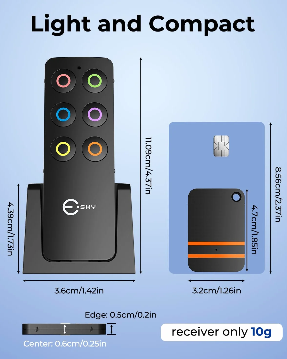 Esky Localizzatore Chiavi Trasmettitore Wireless 6 Ricevitori RF per Animali Domestici Chiavi Portafogli