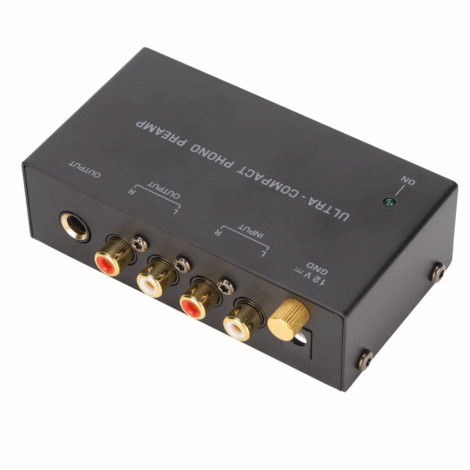 Preamplificatore per Giradischi PP400 Phono, Amplificatore Frontale Compatto, Uscita Ingresso, Grammofono Stereo Mini, Controllo Manopola