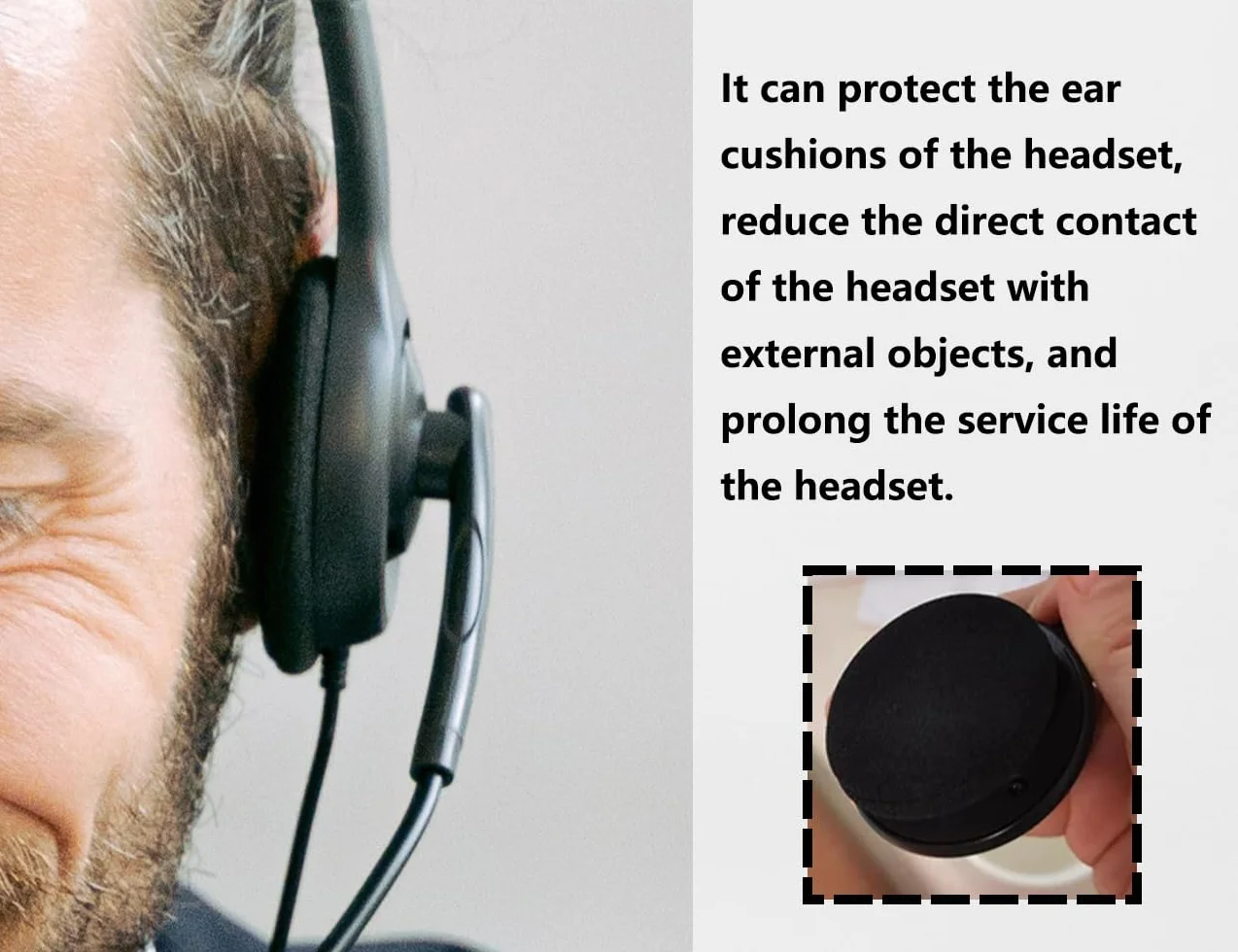 KAPSING 6 Pezzi Cuscinetti Auricolari in Schiuma di Ricambio Neri 55 mm per Cuffie Audio