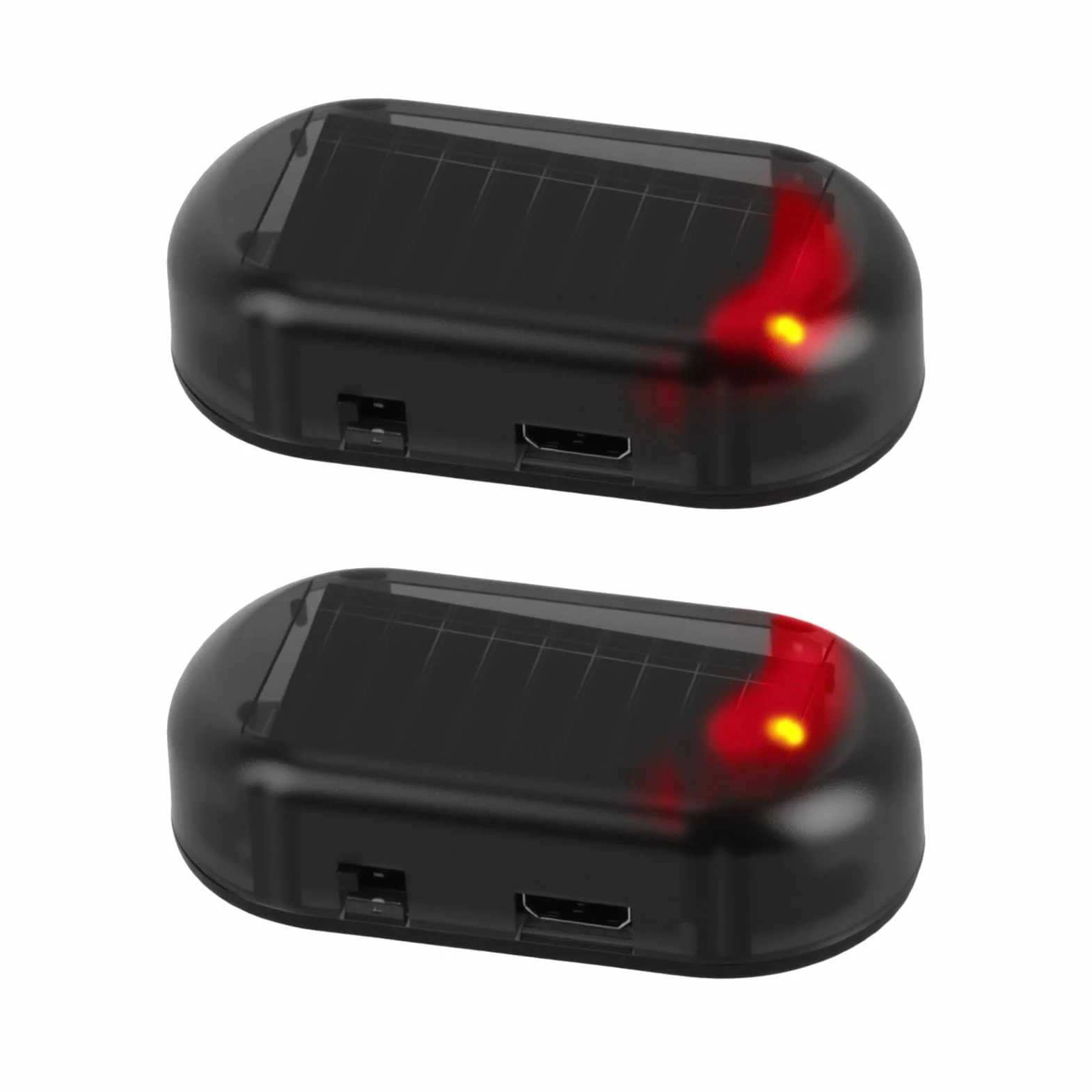 Allarme Auto Anti Vandalo Lampeggiamento Notturno Automatico Monitoraggio Antifurto 2pcs