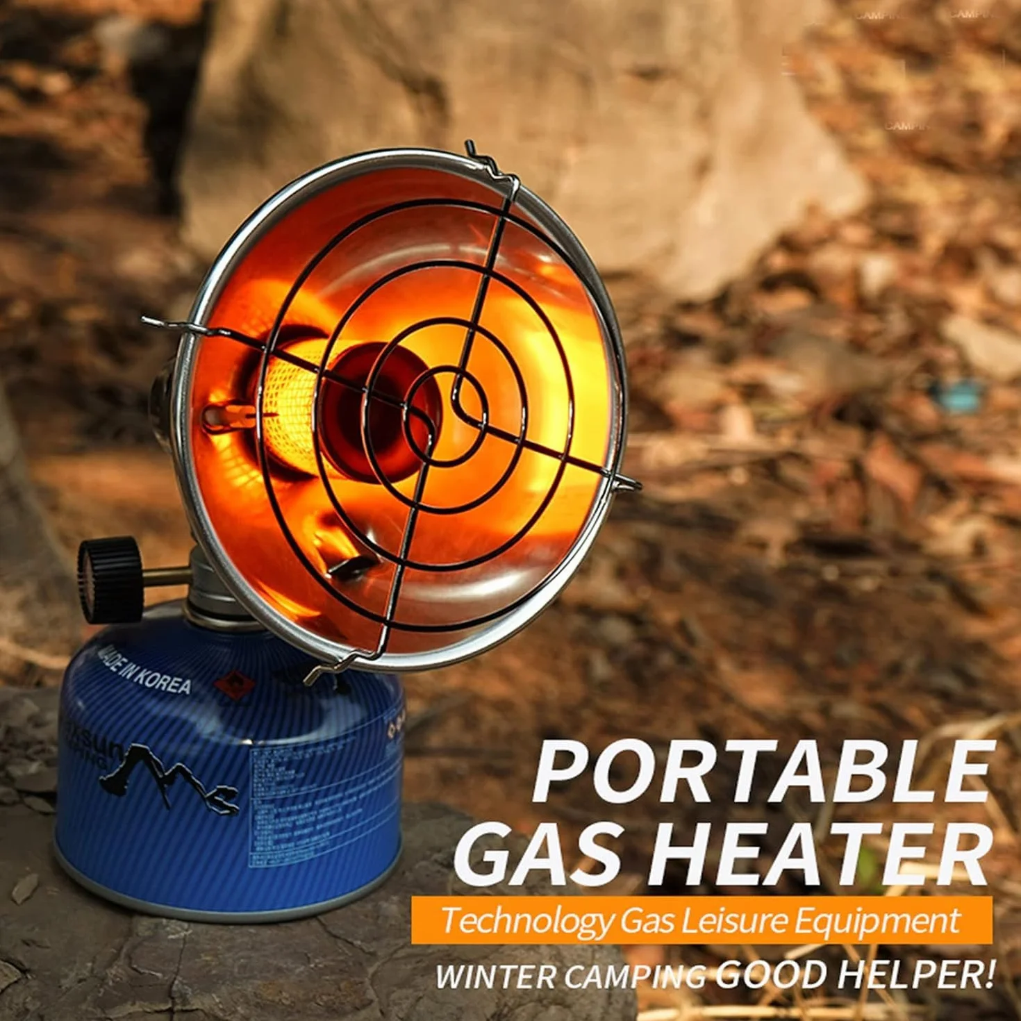 Mini Stufetta Gas Portatile Riscaldante da Esterno 15x14cm