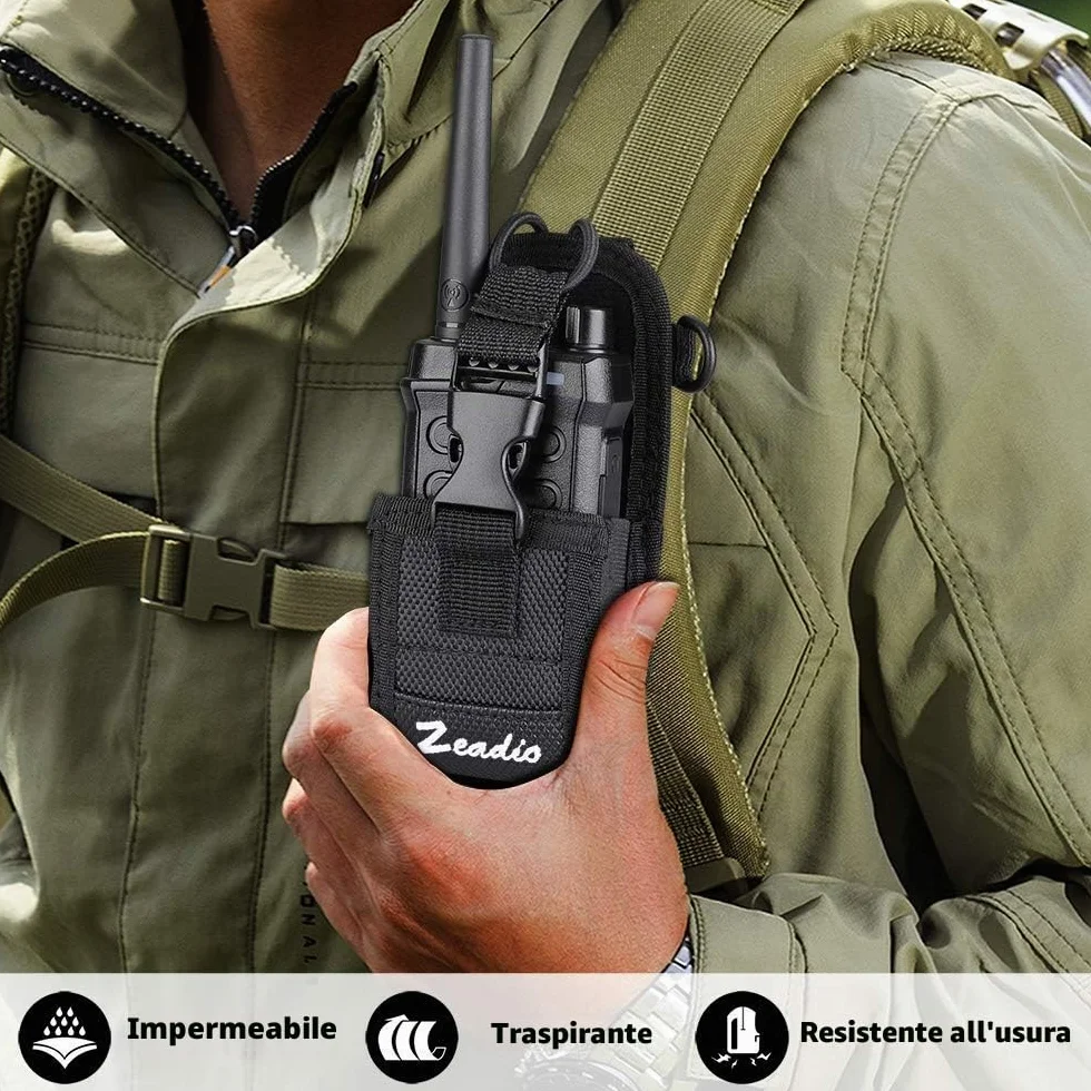 Zeadio Fodero Universale per Radio Bidirezionali, Custodia Durevole per Walkie Talkie ZNC-D
