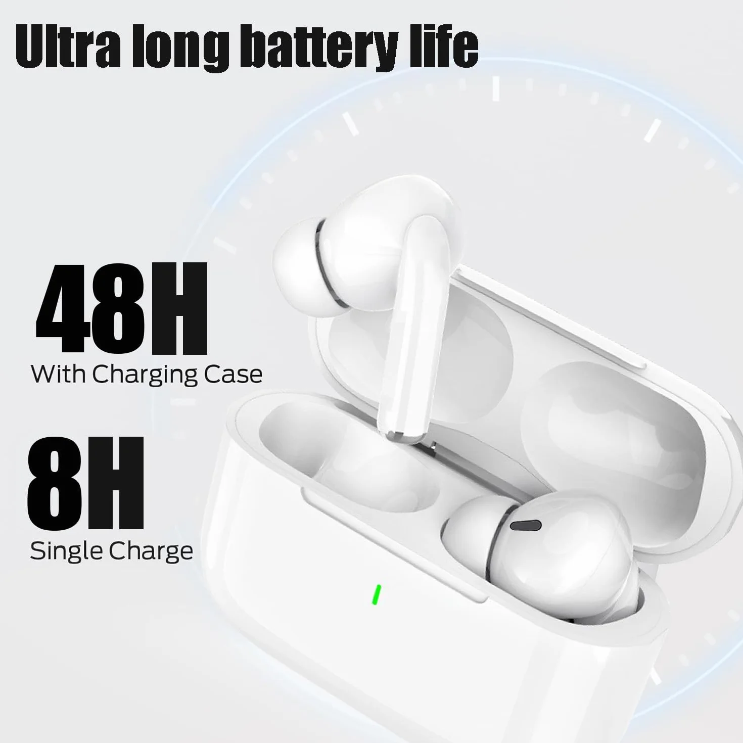 Auricolari Bluetooth 5.3 In Ear 48 Ore Stereo HiFi 4 ENC HD Cancellazione Rumore Mic IP7 Impermeabili per Galaxy iOS Android