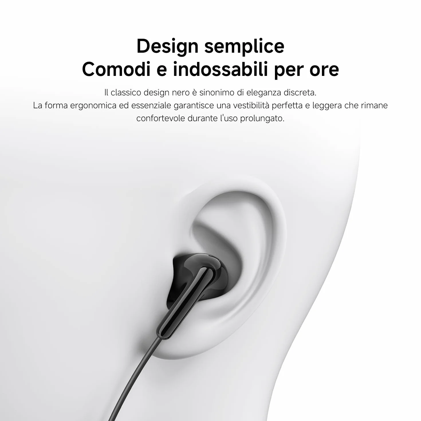 XIAOMI Auricolari Type-C Cuffie Driver 12.4mm Microfono HD IP54 Bianco