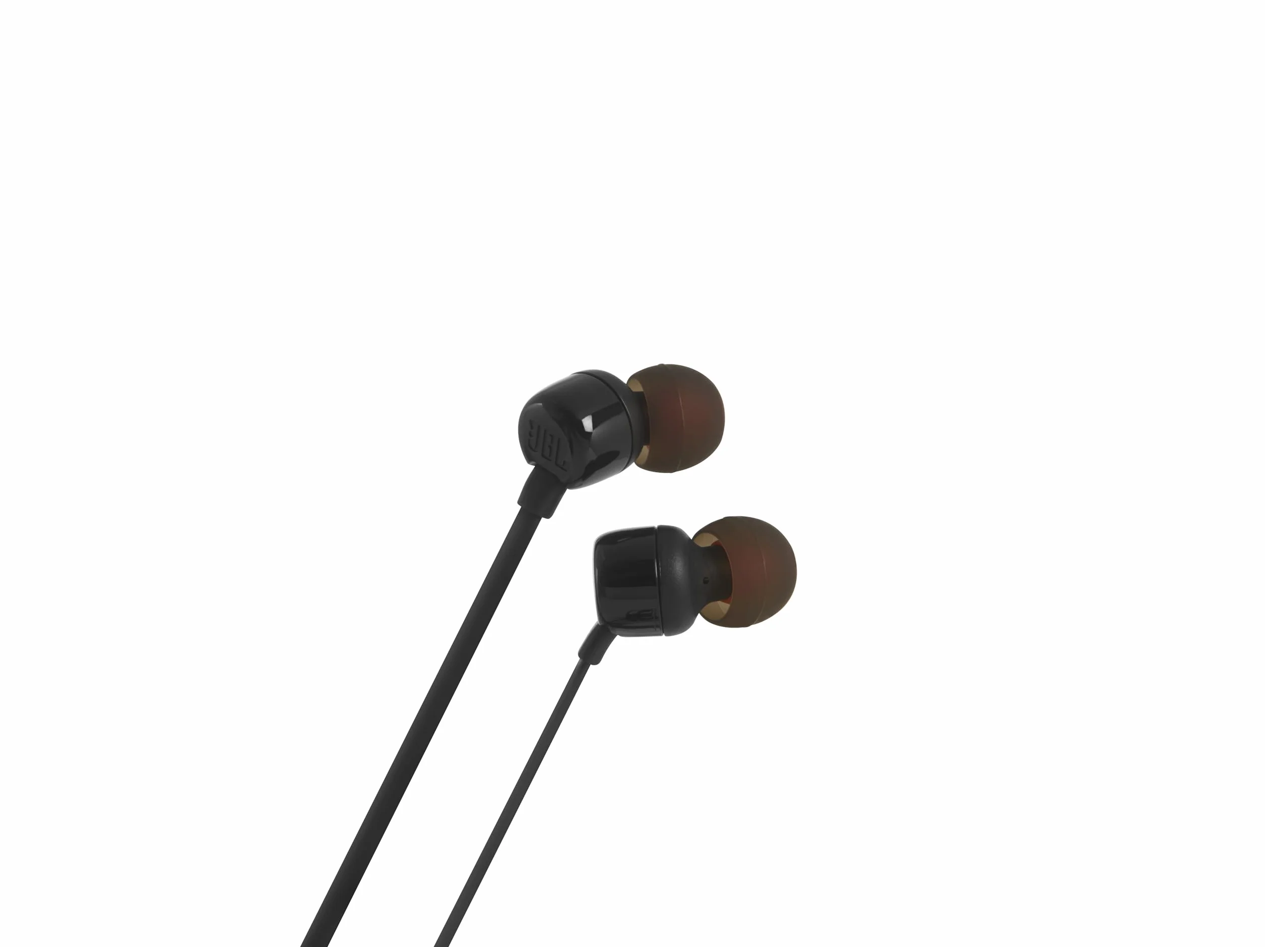 JBL T110 In-Ear Cuffie con Microfono Cavo Piatto Telecomando Universale Nero