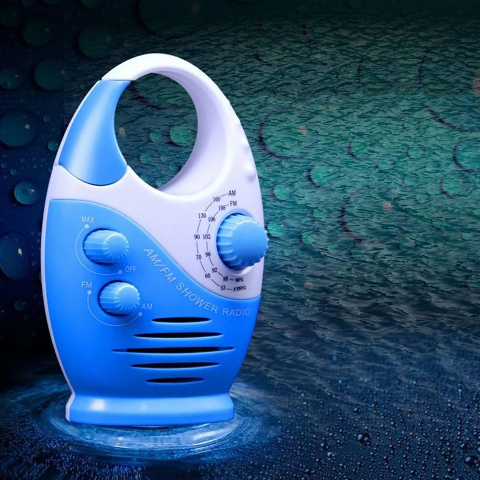 Kazuko Mini Radio a Batteria Portatile Altoparlante Leggero per Doccia Bagno Spiaggia