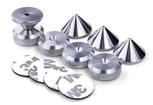Aluminio Spike Cono Absorber per Altoparlanti Vite Piedino 4 pz