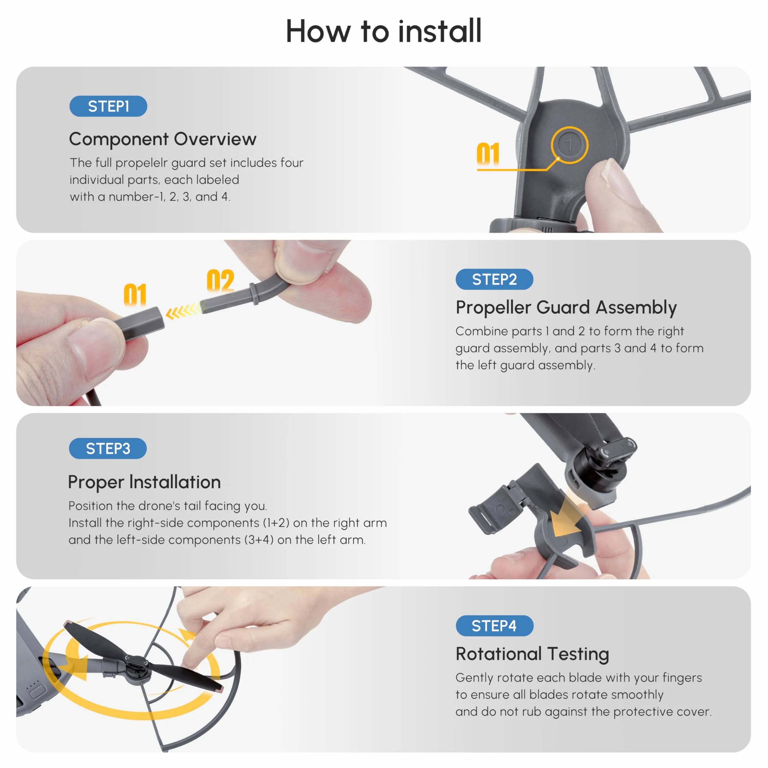 STARTRC protezione elica per DJI Mini 5 Pro, anti-collisione, chiusura rapida