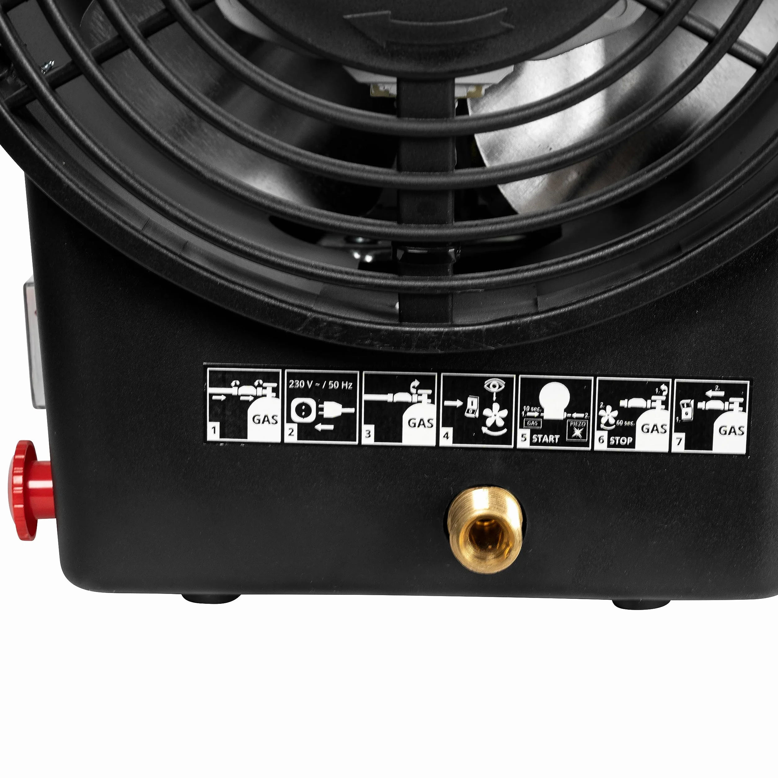Güde GGH 10 L Termoventilatore a gas, Tubo gas 1,5 m, Riduttore pressione 700 mbar