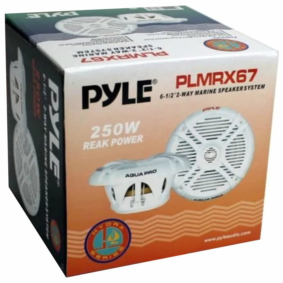 Pyle 2 ALTOPARLANTI PLMRX67 bianchi a 2 vie 250 watt max 19,3 cm impermeabili a coppia