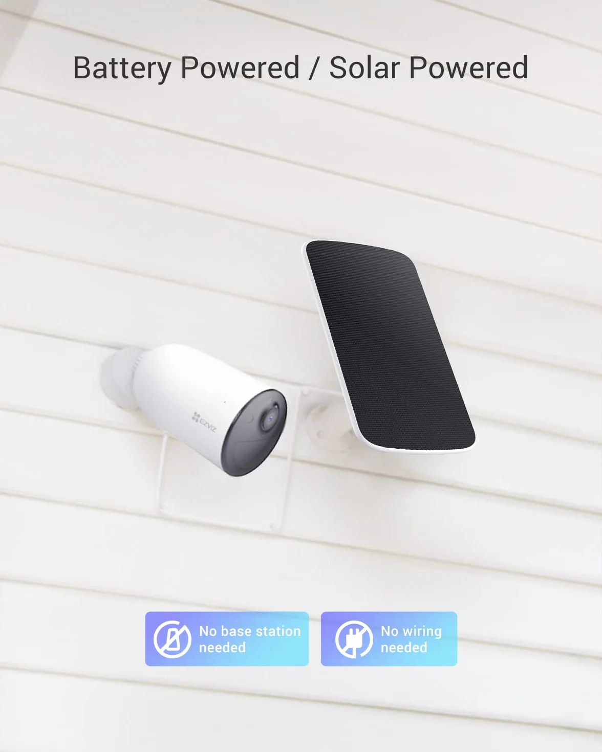 EZVIZ CB3 Telecamera Wi-Fi a batteria da esterno, Visione notturna a colori, 120 Giorni durata batteria, Impermeabile, Rilevamento Persone
