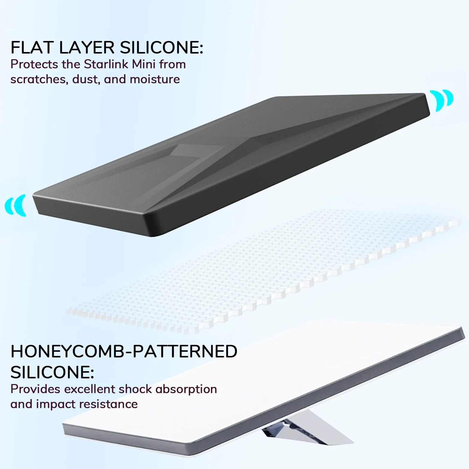 Starlink Mini Case in Silicone Anticolpo Antigoccia per Starlink Dishy Accessori da Viaggio Nero