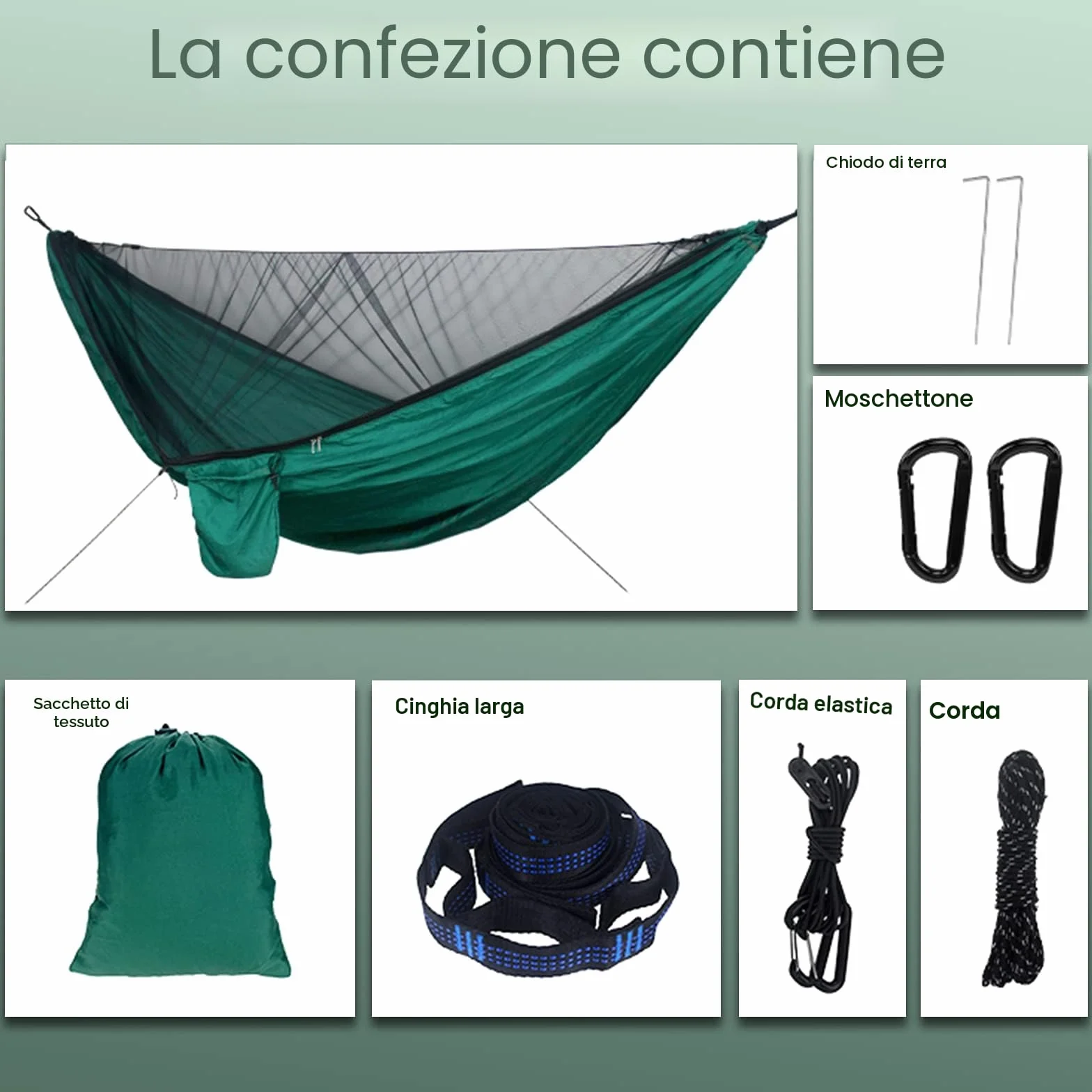 Amaca da Campeggio 300kg Nylon Asciugatura Rapida Outdoor Giardino