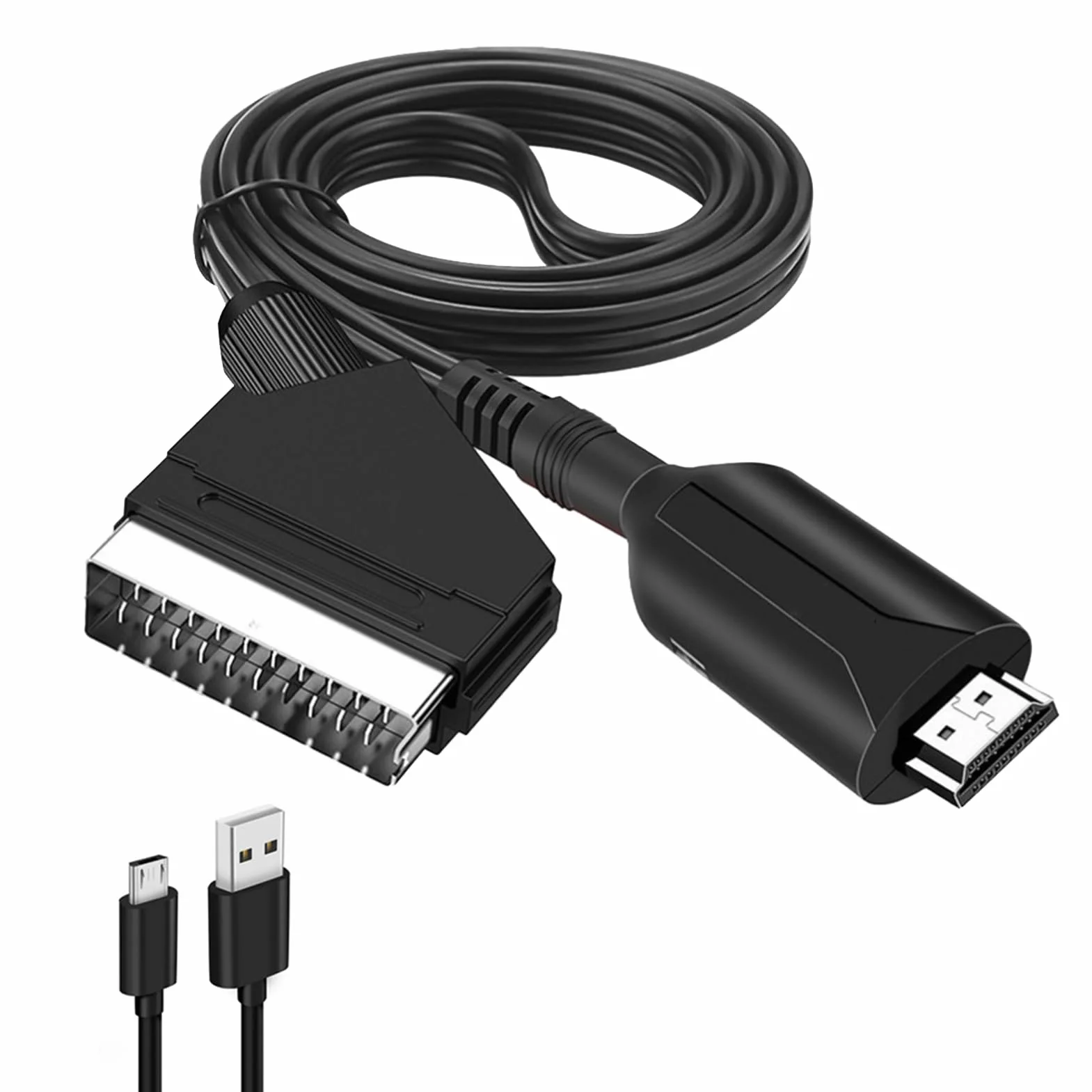 Menibeuty SCART a HDMI convertitore con cavo SCART HDMI HDTV STB