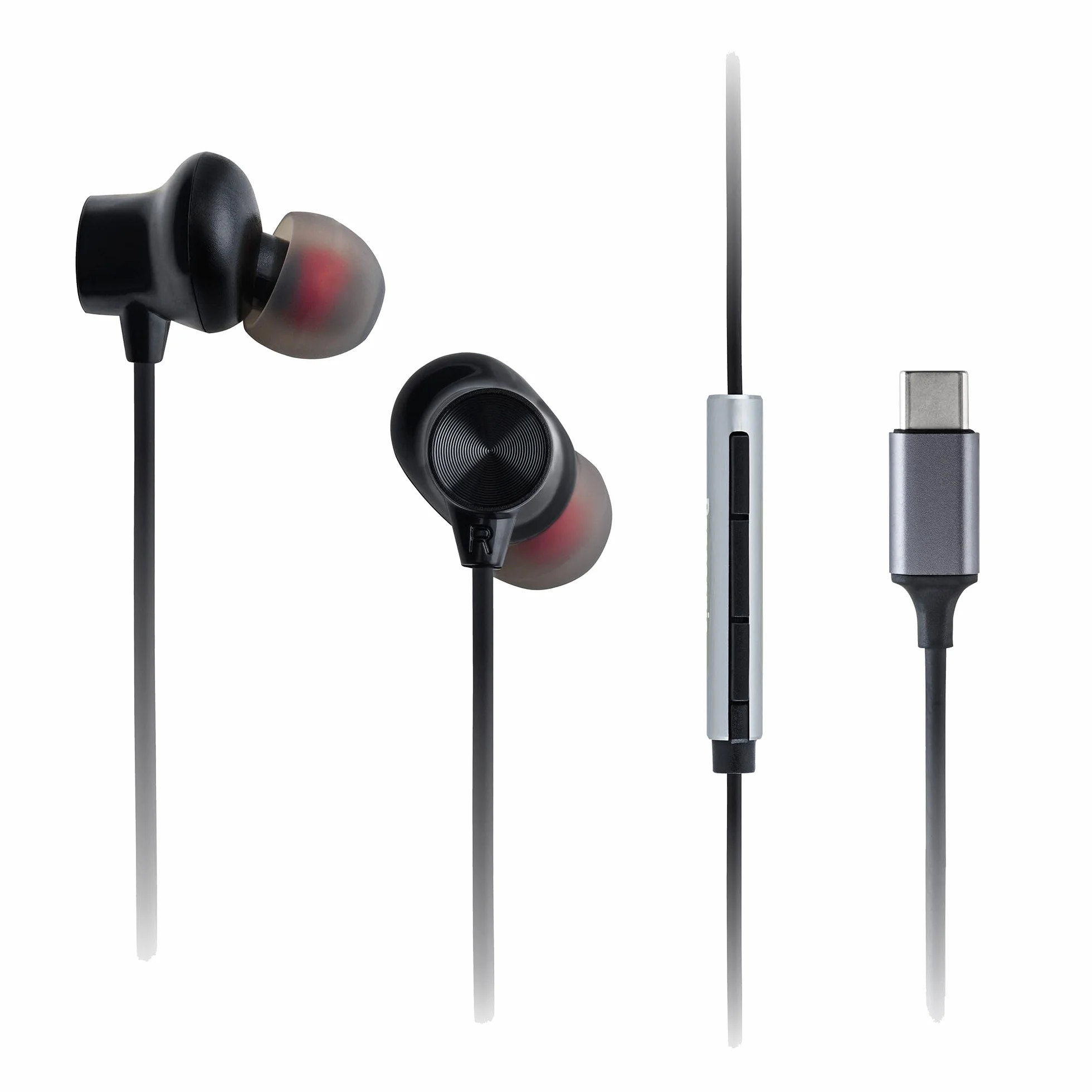 Panasonic RP-TCM225DEK Auricolari In-Ear USB-C con Microfono e Telecomando, Cavo 1,2m, Nero
