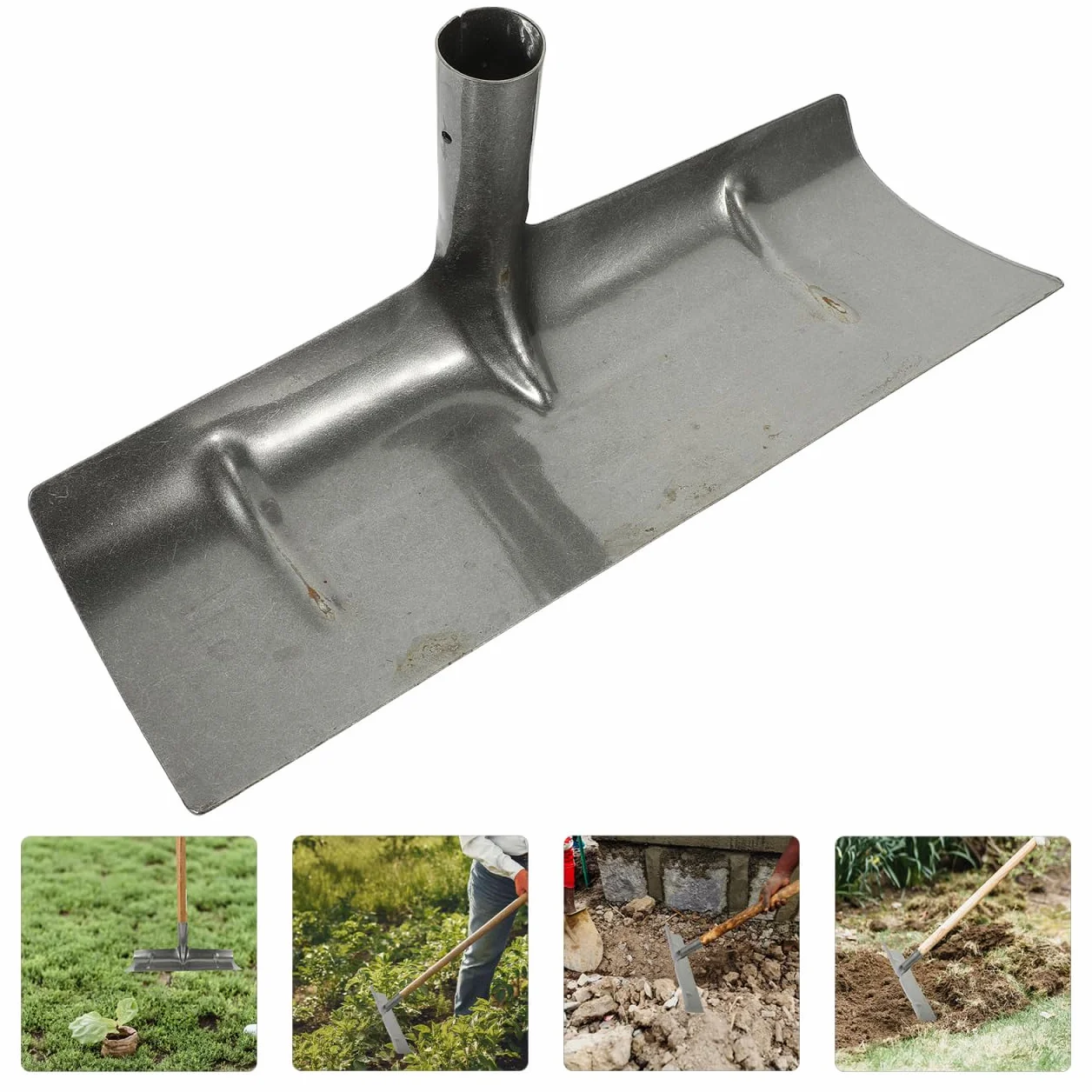 BESPORTBLE Vanga per Letame Addensata Pulizia della Gabbia del Bestiame Costruzione Robusta Facile Manutenzione Rastrello Singolo da 40 Cm