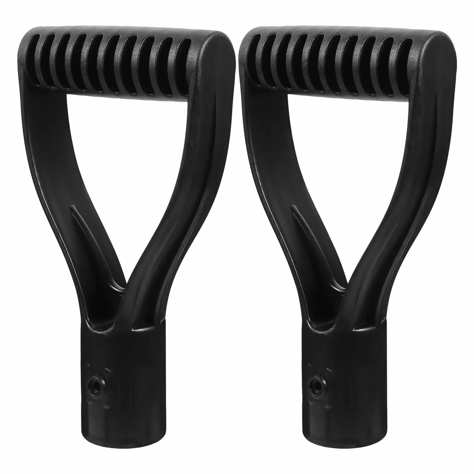 2 manopole in plastica a forma di D, di ricambio per pala da neve, durevoli, diametro interno 3 cm, manico leggero per attrezzi da giardino e scavo