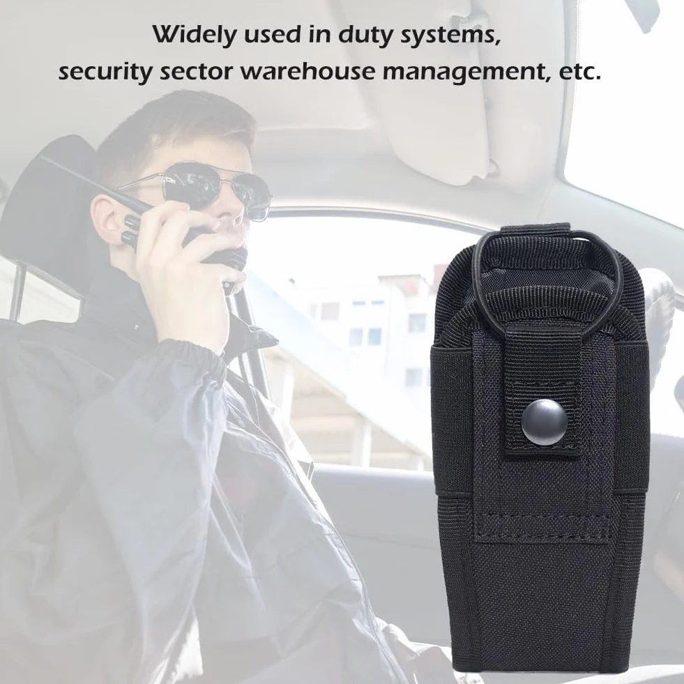 Custodia Radio Porta Cinturone per Walkie-Talkie Tattica Nero