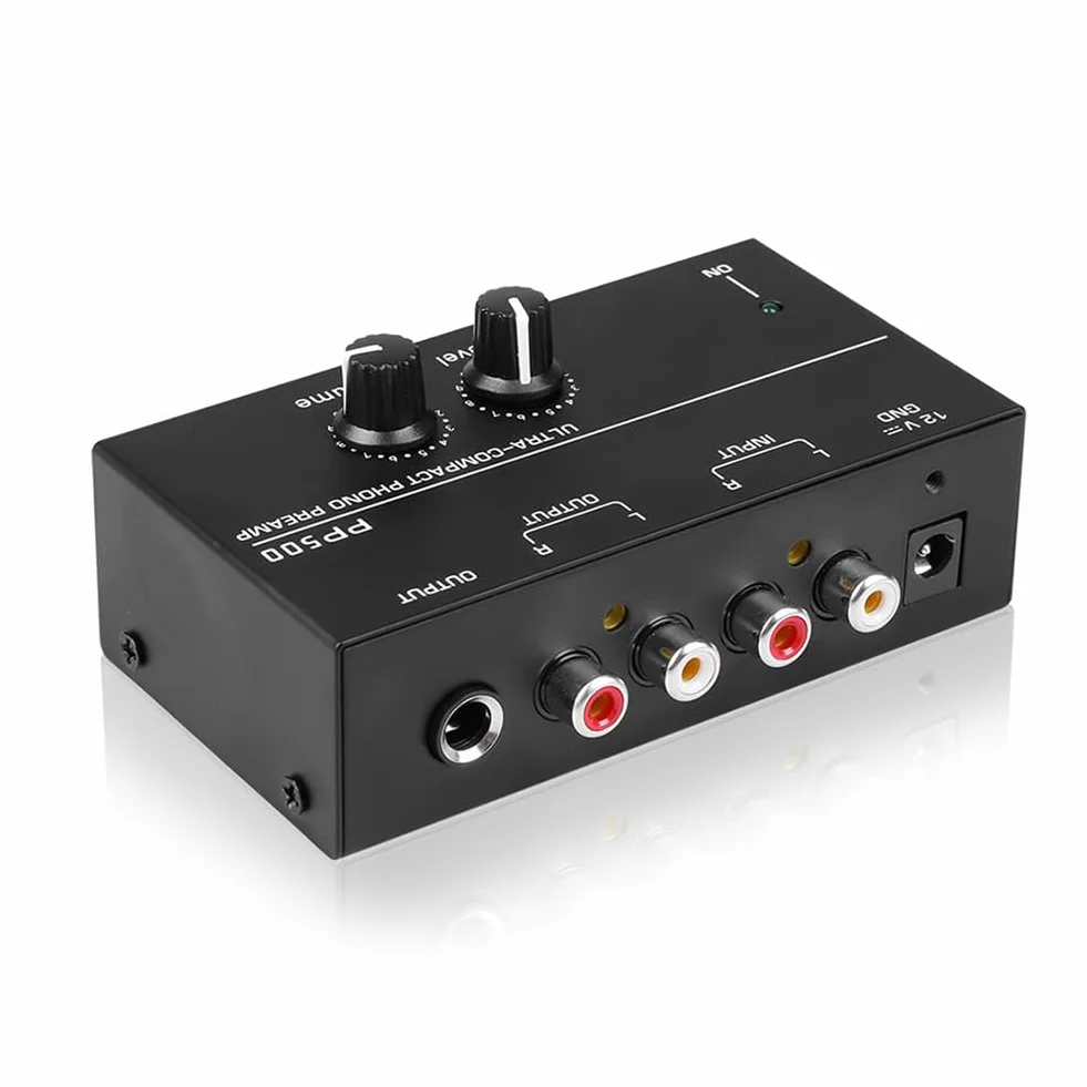 moonsun PP500 Pre Amp Preamplificatore Phono con Level Volume Control Spina EU