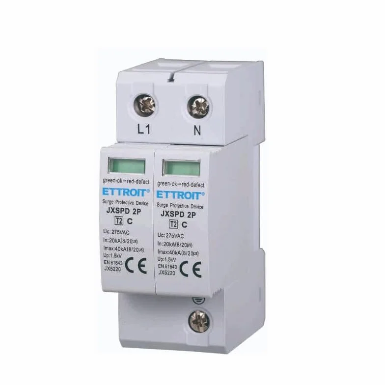 ETTROIT SCARICATORE LIMITATORE DI SOVRATENSIONE TIPO T2 2P 20KA-40KA SPD