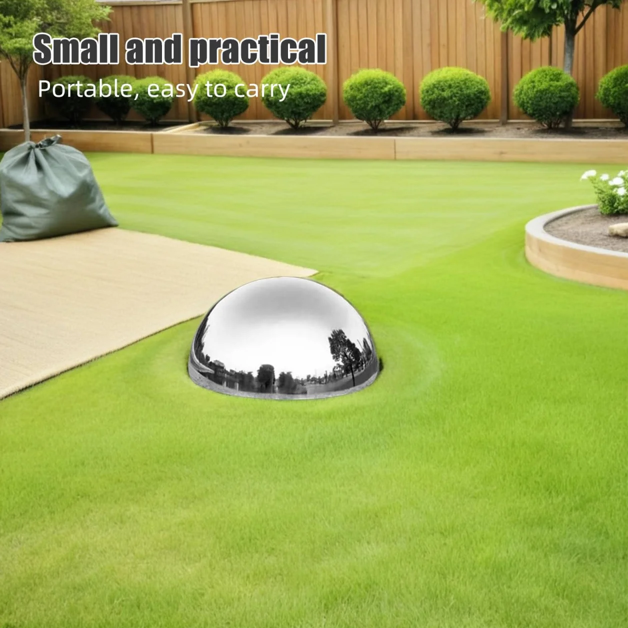 BESPORTBLE 4 sfere da giardino in acciaio inox, 76 – 150 mm, riflettenti, antiruggine, infrangibili, per interni ed esterni, moderne sfere per la decorazione del giardino e della terrazza