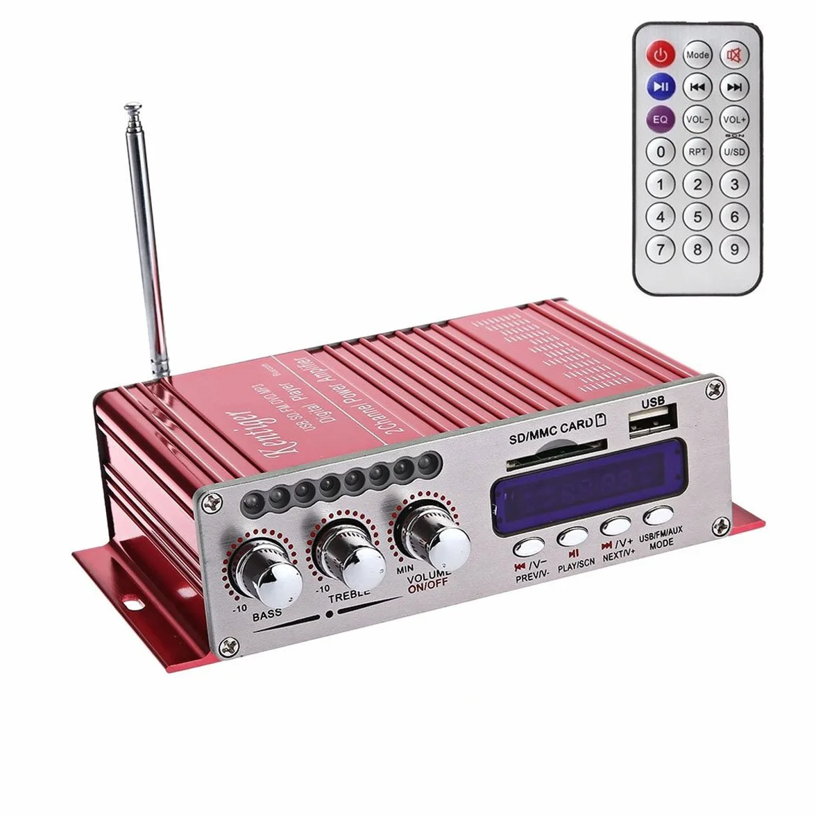 12V Hi-Fi Bluetooth stereo amplificatore audio digitale USB SD FM
