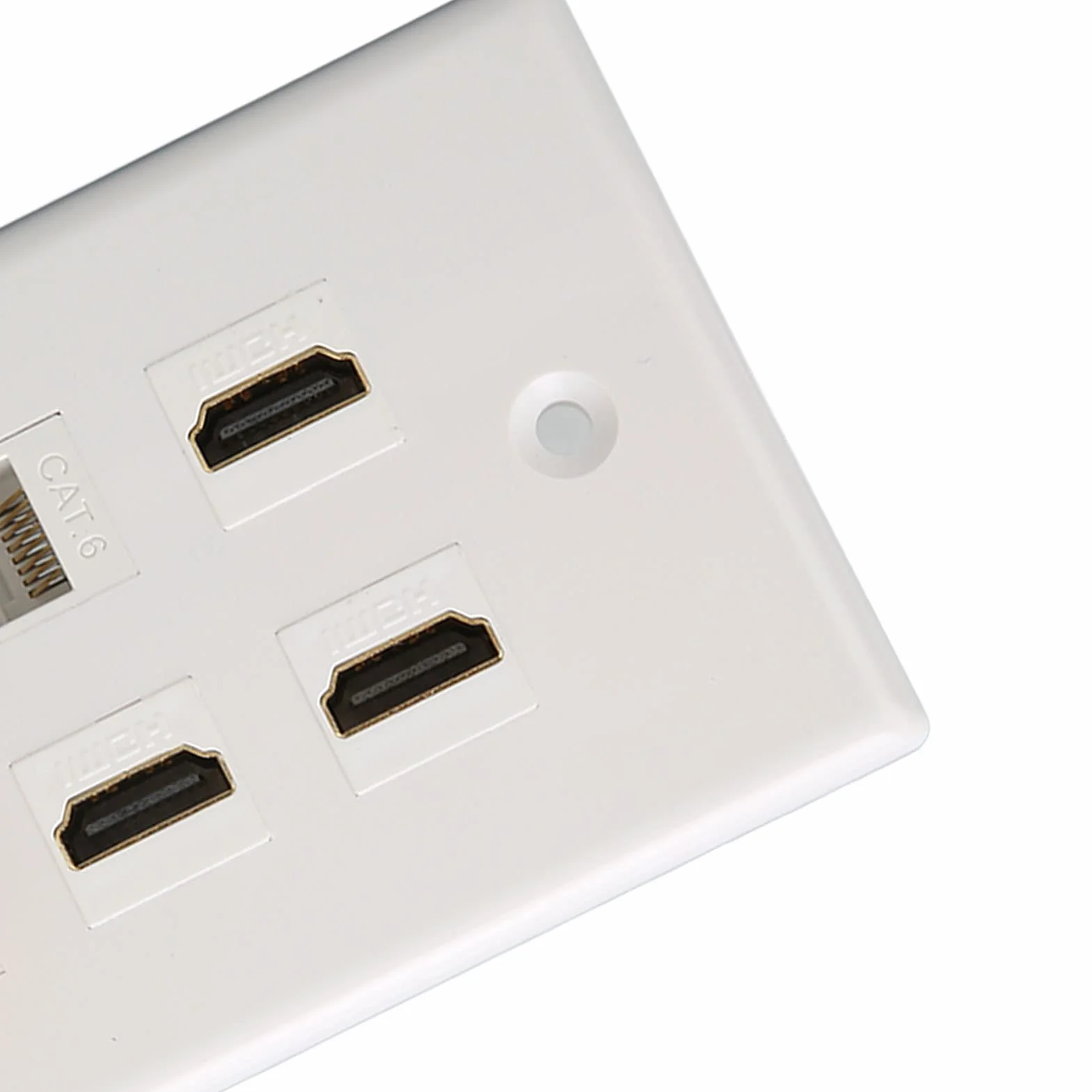 Goshyda Piastra da Parete HDMI Coassiale Ethernet, 6 Porte 4K HDMI RJ45 TV F Head Decorativa