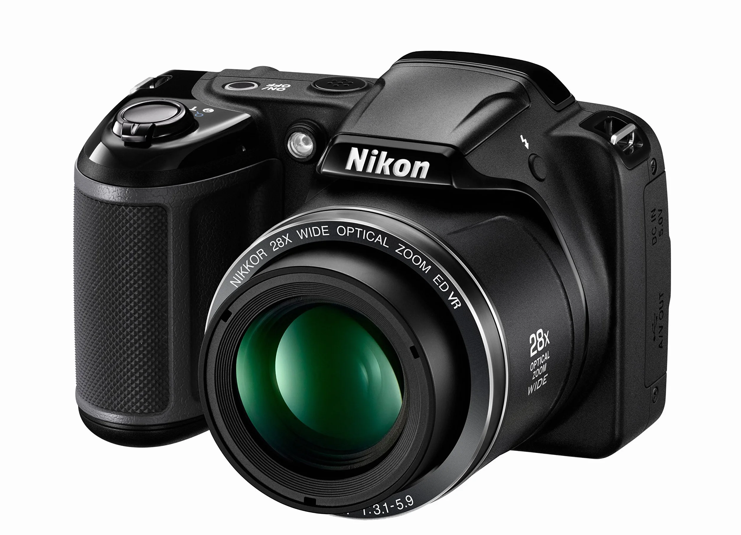 Nikon Coolpix L340 Fotocamera Digitale Compatta 20 Megapixel Zoom 28x LCD 3in HD Nero Ricondizionato