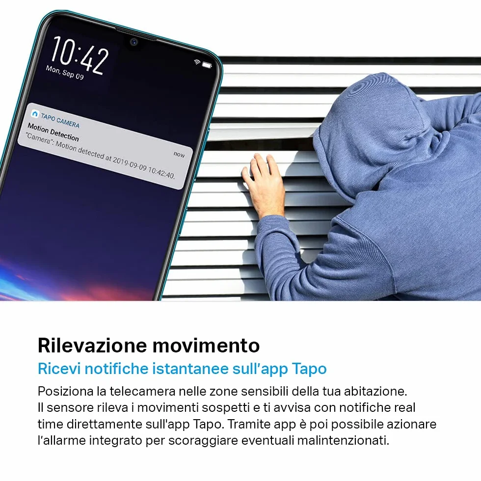 Tapo C210P2 Telecamera Wi-Fi Interno 2K 3MP Videocamera Sorveglianza Visione Notturna Alexa Google Assistant 2 Confezione