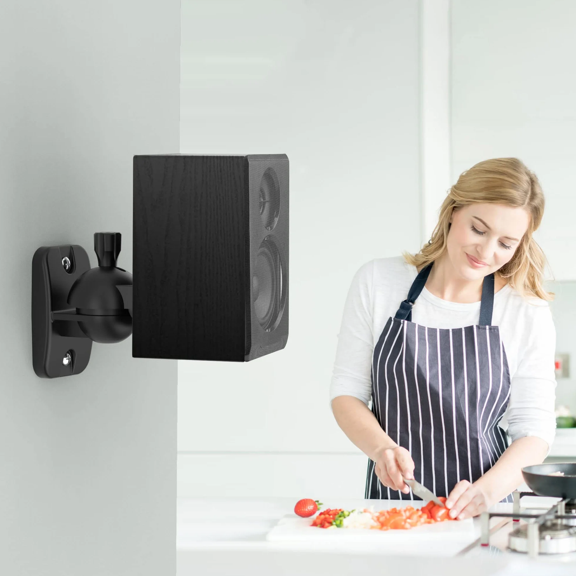 Cozycase Coppia Supporti da Parete per Altoparlanti 2 pezzi Girevoli Inclinabili Staffe per Casse a parete fino a 3,5 kg Nero