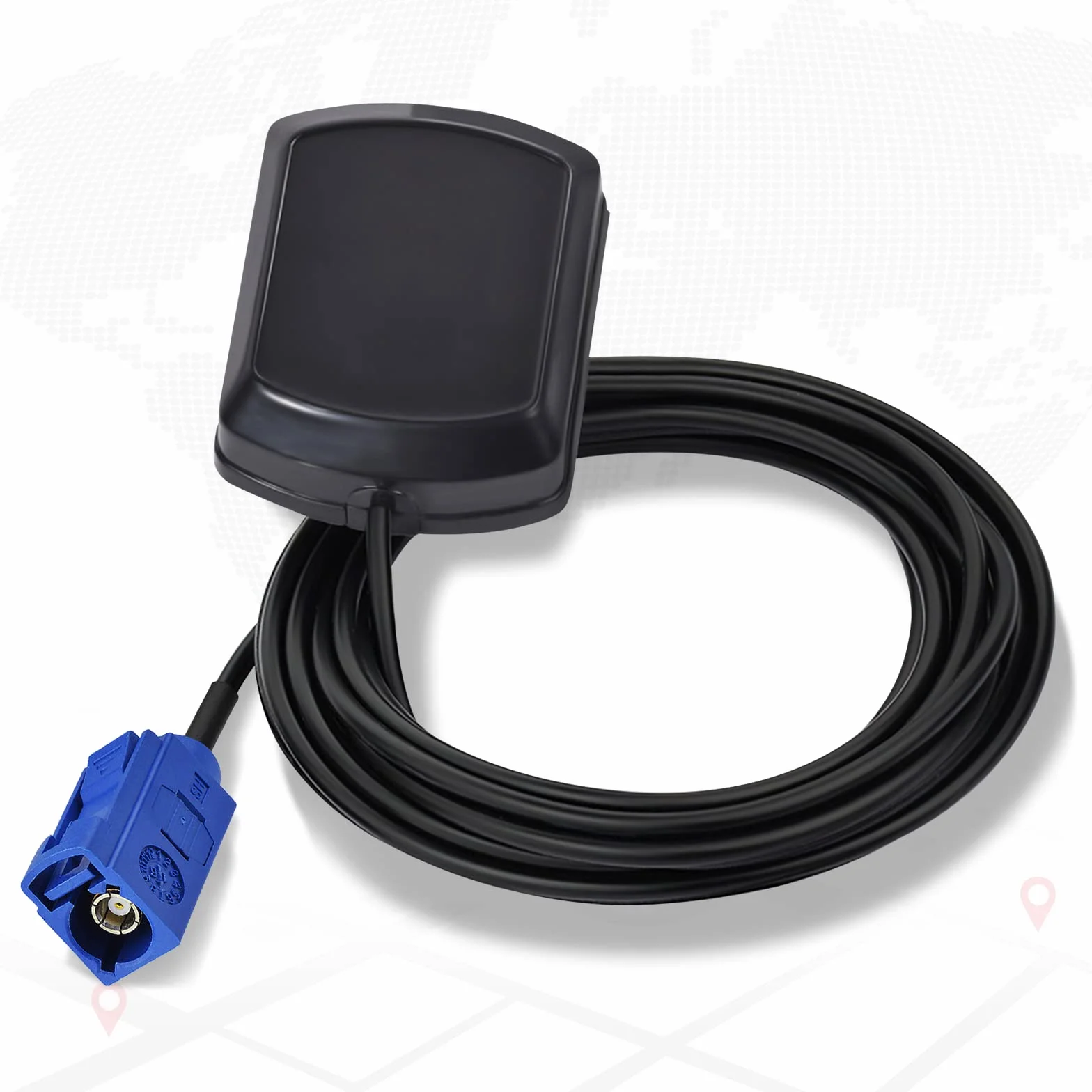 Eightwood Antenna GPS Fakra C Adattatore GPS Autoattiva Cavo Estensione 300cm per DVR Auto Tracking Navigazione