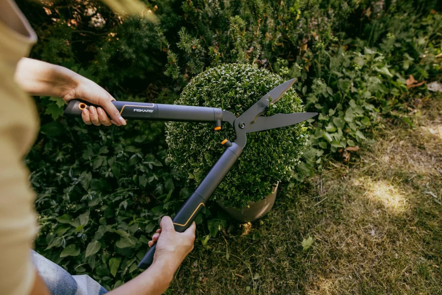 Fiskars Nożyce do żywopłotu SingleStep, ostrza faliste ze stali, 58 cm, HS22