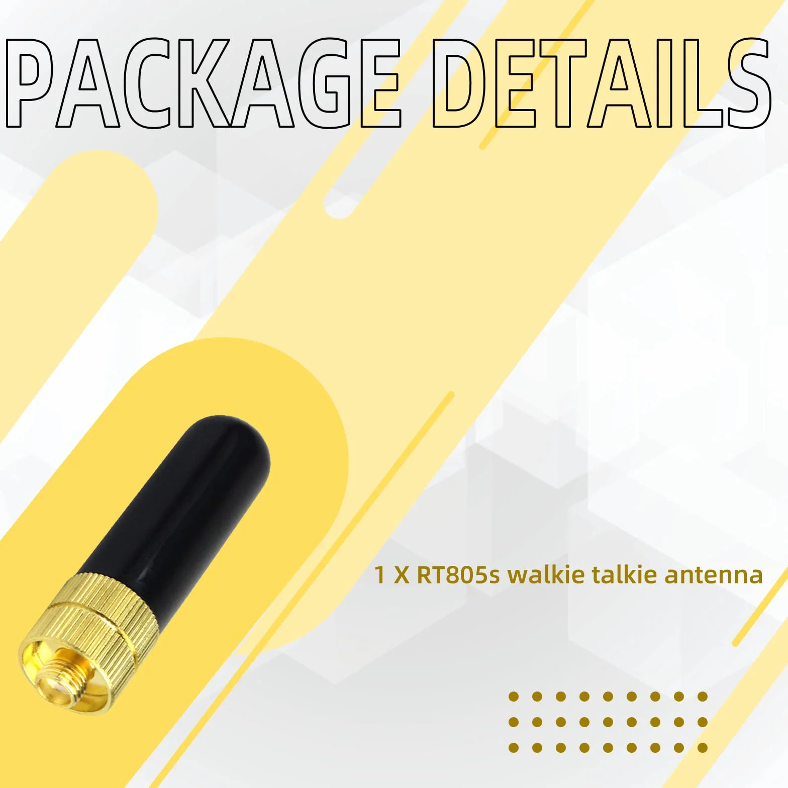 Retevis RT805S Walkie Talkie Antenna Corta SMA-F Doppia Banda UHF VHF Compatibile con Baofeng UV-5R BF-888S