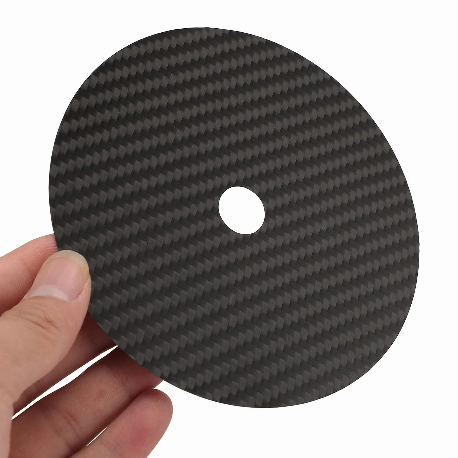 Stabilizzatore CD in Fibra di Carbonio 0,2 Mm con Assorbimento Vibrazioni Tappetino HIFI per Lettore CD Nero