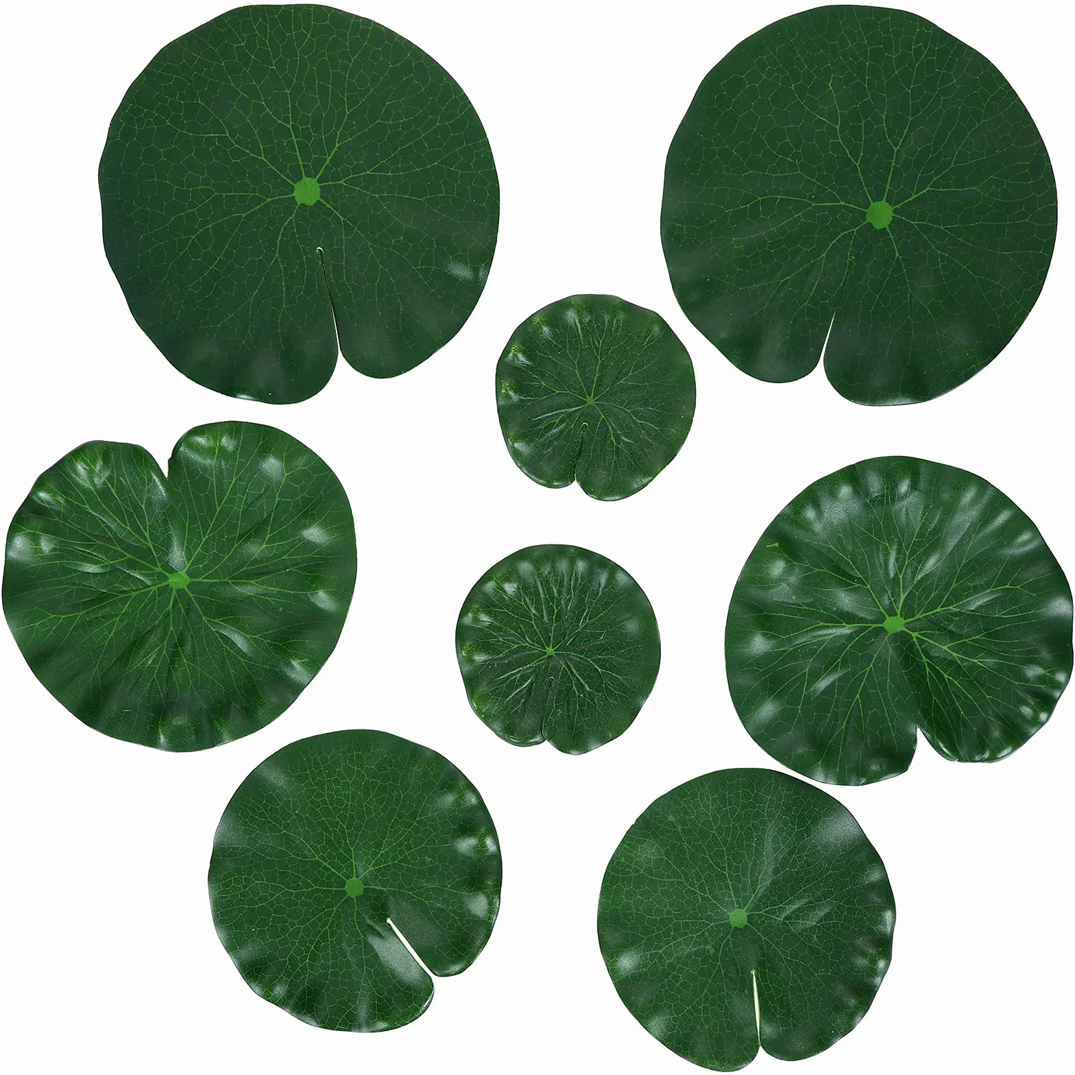 Molain Foglie di loto artificiali, 8 pezzi, sottobicchieri in schiuma galleggiante, foglie di loto, realistici, per la casa, il giardino, lo stagno, la piscina, l'acquario, decorazione