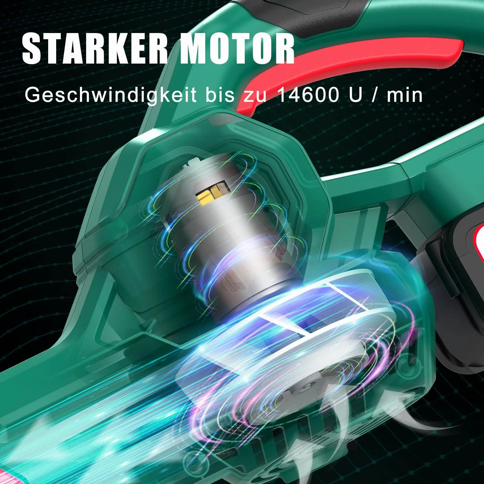 Soffiatore a Batteria, Soffiatore Foglie 223km/h, 18V 4,0Ah Batteria, con Ugello di Gonfiaggio in 3 pcs, Leggero ed Ergonomico, per Pulire le Foglie, Rimuovere la Polvere
